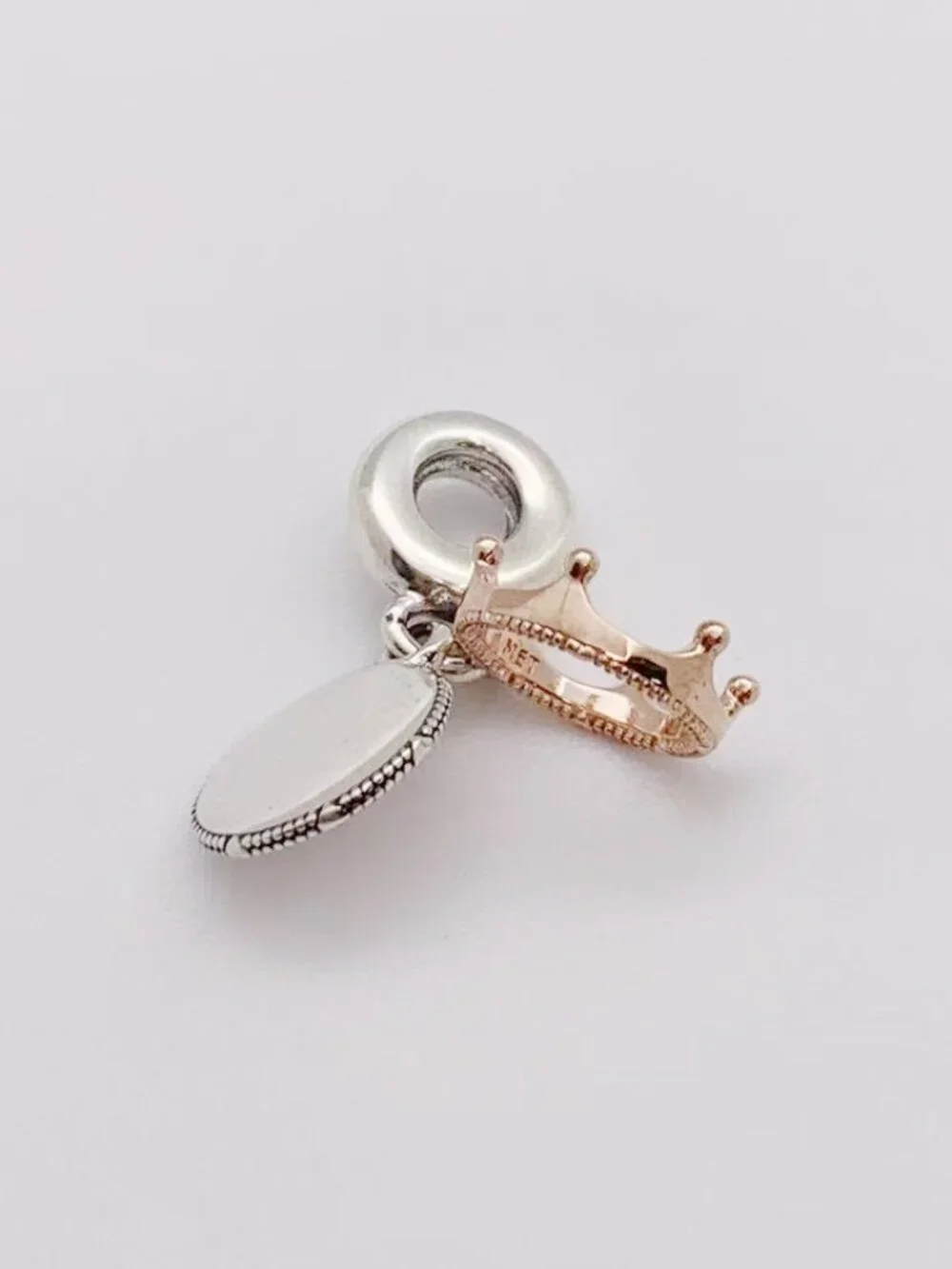 Pandora Queen & Regal Crown Dangle Charm Rose Gold-Plated